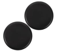 ADOCARN Cache-trou Décoratif Mural Rond en Abs Noir 2pcs sans Perçage pour Murs en Bois et Plaques de Plâtre, Facile à Nettoyer et Remplacer, pour Décorer et Embellir les Murs