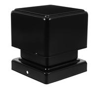 ADOCARN Capuchons de Poteau en Métal Galvanisé Noir 100mm pour Clôture, Embouts Décoratifs Élégants et Faciles à Installer pour Jardin et Terrasse