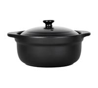 ADOCARN Casserole en Céramique 1,09l Doubles Poignées, Résistant aux Fissures, Pratique à Transporter, pour Mijoter Maison et Braiser le Poulet