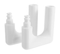 ADOCARN Connecteur de Trop-Plein pour Seau d'eau, Lot de 2, Plastique | Buse à Entrée D'eau, Crochet à Bord Courbe, pour Cuve et Réservoir, Blanc, 11, 50x10, 90x2, 90cm