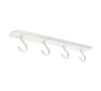 ADOCARN Crochet Coulissant Cuisine 30 Cm Blanc En Acier Antirouille Pour Organisateur Multifonction Sous Placard, Porte-ustensiles Et Porte-cuillères