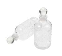 ADOCARN Flacons Diffuseurs Sculptés Rétro en Verre pour Diffusion D'arôme Réutilisable 200ml Lot de 2 Pièces pour Fragrance ou Étude
