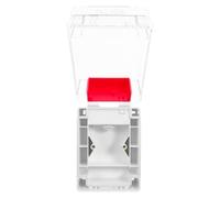 ADOCARN Housse de Protection Rouge pour Bouton D'alarme Incendie Installation Simple et Robustesse, Adaptée aux Zones Industrielles et Usage Intérieur, Dimensions 18,5x12x9,2cm
