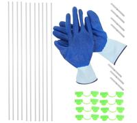 ADOCARN Jeu D'arceaux de Serrage en Plastique Léger Anti-Gel pour Légumes, Support Tunnel Jardin Anneaux pour Film Isolant en Hiver, 1 Set Pratique