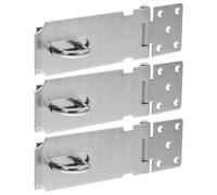 ADOCARN Kit de Moraillon de Verrouillage en Acier Inoxydable Argenté, 3 Sets, Design Classique Anti-effraction, Installation Facile pour Portes et Armoires