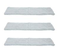 ADOCARN Lot de 3 Lingette de Nettoyage Microfiber pour Balai Vaporisateur Lave-Sol, Lavables à Sec et Humide, Vert Clair, Remplacement pour Balai à Franges, Tête de Rechange pour Le