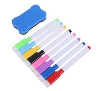 ADOCARN Marqueurs Effaçables à Sec Formule Séchage Rapide pour Tableau Blanc Lot de 8 avec Gomme et Couleurs Vives Couleur Aléatoire pour École et Présentations