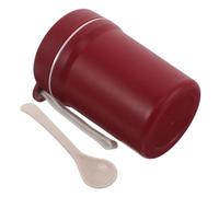 ADOCARN Mug Isotherme pour Petit-déjeuner 350ml avec Couvercle et Cuillère Intégrée, Portable et Compatible Micro-ondes, Voyage Bureau