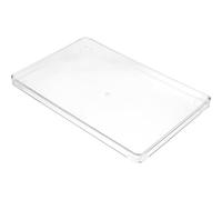 ADOCARN Organisateur de serviettes en acrylique transparent, plateau rectangulaire 34 x 22 cm, design épuré pour rangement dans maison et alimentaires
