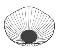 ADOCARN Panier à Fruits Métal Noir Moderne Design Ajouré Multifonctionnel pour Rangement Cuisine et Frigo Panier Filaire pour Fruits et Snacks