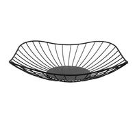 ADOCARN Panier à Fruits Métal Noir Moderne et Léger Design Creux pour Comptoir de Cuisine Rangement Polyvalent pour Fruits Snacks et Ustensiles Panier et Pratique pour Maison et Bureau