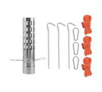 ADOCARN Pare-étincelles de Cheminée en Acier Inoxydable 1 Set avec Chapeau, Corde Anti-vent, Clou de Fixation et Mousqueton, Résistant Chaleur pour Tuyaux de Poêle et Cheminées de Tente