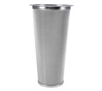 ADOCARN Passoire à Café et Thé en Acier Inoxydable Argenté Filtre à Mailles Fines, Facile à Nettoyer, Forme Conique pour Usage en Boutique de Café et Infusion de Thé