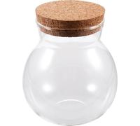 ADOCARN Petite Bouteille en Verre à Souhaits avec Design Hermétique pour Conserver Aliments Frais, pour DIY et Décoration Mariage, Verre Transparent Élégant