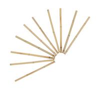 ADOCARN Piquets de Jardin en Bambou Naturel 10 Pièces, Légers et Faciles à Transporter, Support Rond pour Fleurs et Haricots, Décor Mural et Jardinage