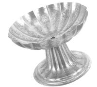 ADOCARN Plateau D'offrande Bouddhiste en Métal Argenté Motifs Uniques, Assiette de Fruits pour Autel, Décoration Créative pour Maison et Cérémonie