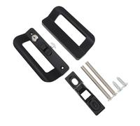 ADOCARN Poignée de Porte Coulissante Style Rustique et Élégant Noir en Alliage D'aluminium Serrure Installation Facile pour Portes de Garage