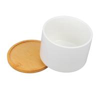 ADOCARN Pot de Fleur en Céramique Ronde Blanche Soucoupe pour Succulentes