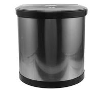 ADOCARN Poubelle Cuisine Facile à Nettoyer et Anti-odeurs Noire 8l avec Couvercle à Ouverture Automatique, Plastique Robuste, Se Fixe Meuble sous Évier
