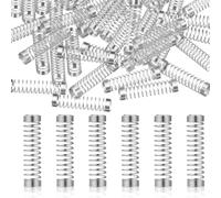 ADOCARN Recharge à ressort pour stylo à bille en acier inoxydable 50pcs, diamètre de fil 0,4 mm, pour bureau et réparation