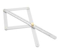 ADOCARN Règle 30cm Équerre Rapporteur en Acier Inoxydable Pliable, Outil de Mesure Angle Précis pour Travail du Bois et Zone de Travail Professionnelle Couleur Aléatoire