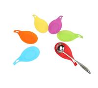 ADOCARN Repose-cuillère Lot de 4 Pièces en Silicone Flexible Résistant à 230℃ Couleur Aléatoire pour Ustensiles et Spatules, Cuisine Maison et Restaurant