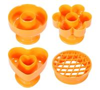 ADOCARN Set de 4 Moules à Pâtisserie en Plastique Réutilisables pour Donuts, Formes Créatives Cœur, Fleur, Rond et Ananas, Ustensiles de Cuisson pour Boulangerie et Pâtisserie