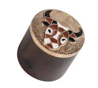 ADOCARN Support pour Couvercle de Théière en Bois et Cuivre Motif Tête de Bœuf, Créatif et Fonctionnel, Maison Bureau