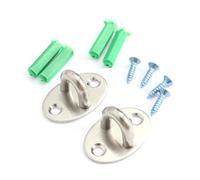 ADOCARN U Crochet de Plafond Taille 2 Pièces, en Acier Inoxydable | Finition Brossée Argentée, Conception Fixe Non Détachable, Accessoires Inclus, pour Ornements Suspendus