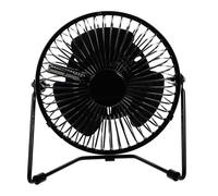 ADOCARN Ventilateur LED Ventilateur Personnel en Métal Noir Silencieux Portable USB Horloge et Affichage de Température Vacances la Maison ou Bibliothèque