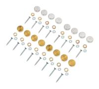 ADOCARN Vis de rétroviseur 16 Sets en Acier Inoxydable 304 avec Cache-vis Brossé Durable, Usage pour Panneaux Publicitaires Intérieurs de Supermarchés