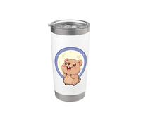 Adorable animal kawaii Quokka hurlant à la lune Gobelet isotherme en acier inoxydable double paroi