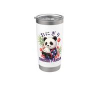 Adorable boule de riz japonaise panda onigiri kawaii Gobelet isotherme en acier inoxydable double paroi