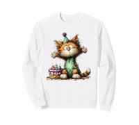 Adorable Chapeau de fête en Forme de Chat pour gâteau Sweatshirt