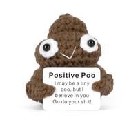 Adorable Positif au Crochet avec Carte Positive, Cadeau Amusant pour Meilleure Amie, Anniversaire, Pendaison de crémaillère, Femme, Enseignant, Automne