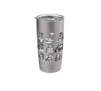 Adorables chatons en forme de boulanger avec de la farine, design de cuisine Gobelet isotherme en acier inoxydable double paroi