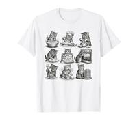 Adorables Chatons en Forme de Boulanger avec de la Farine, Design de Cuisine T-Shirt