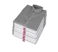 Adorila Lot de 10 organiseurs de placard pour t-shirts, plateaux à vêtements empilables amovibles, tableau de reçus de chemise, séparateurs de chemise (taille M)