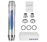 Adoucisseur d'eau pour toute la maison - Protection physique contre le calcaire. Filtre à eau - Acier inoxydable - Fonctionnement sans électricité - Préfiltre DN15–DN25, 0–100 °C, 1 MPa - Argent