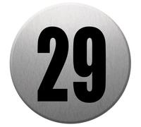 Adresse Postale Numéro 29 (Gris Brossé 10x10cm) - Sticker/Autocollant