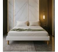 adrien - Solide et Confortable Sommier Tapissier Pieds en 18 cm - 120x190 - 2 x 13 Lattes - Montage Rapide et