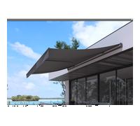 Adro Store banne manuel 4 x 2,5 m polyester gris