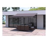 Adro - Store Banne Manuel 4x3m Taupe Polyester Beige