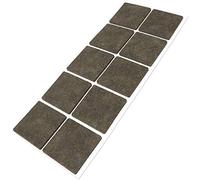 Adsamm® / 10 x patins en feutre / bruns / 45x45 mm / carré / épaisseur 3,5 mm / patins glisseurs auto-adhésifs de qualité optimale
