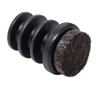 Adsamm® / 100 x Embouts insert à ailettes avec feutre / noir / Ø 14 - 16 mm / rond / patin glisseur avec feutre de la qualité premium Adsamm® / pour pieds tubulaires