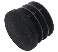 Adsamm® / 100 x Embouts insert à ailettes / noir / Ø 28 - 30 mm / rond / patin glisseur / pour pieds tubulaires