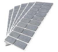Adsamm® / 100 x patins en feutre / gris / 20x40 mm / rectangulaire / épaisseur 3,5 mm / patins glisseurs auto-adhésifs de qualité optimale