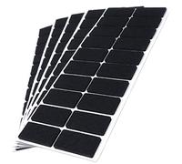 Adsamm® / 100 x patins en feutre / noirs / 20x40 mm / rectangulaire / épaisseur 3,5 mm / patins glisseurs auto-adhésifs de qualité optimale