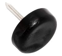 Adsamm® / 100 x patins glisseurs en plastique avec clou / noirs / Ø 18 mm / rond / pieds glisseurs en plastique à clou pour meubles, de qualité optimale de Adsamm®