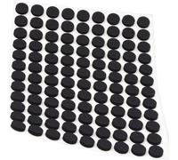 Adsamm® / 108 x Patins antidérapants Autocollants en Caoutchouc cellulaire EPDM/ø 10 mm/Noir/Rond/Patins antidérapants de 2,5 mm d'épaisseur